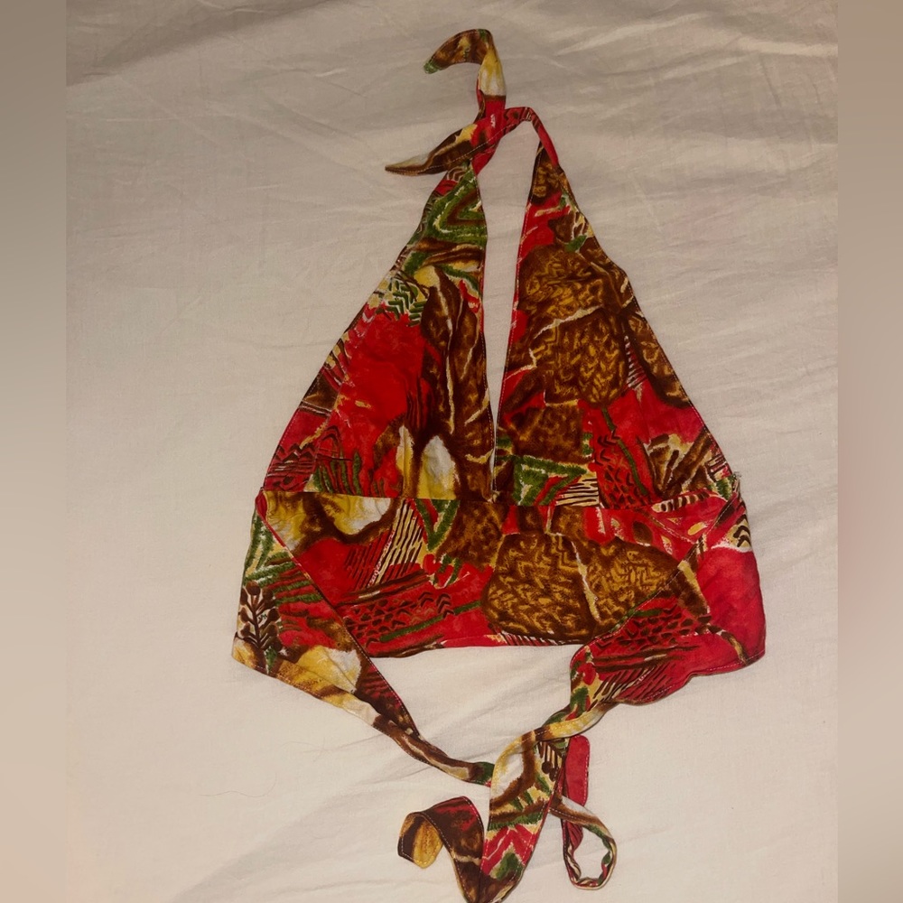 Vintage Patterned Halter Top